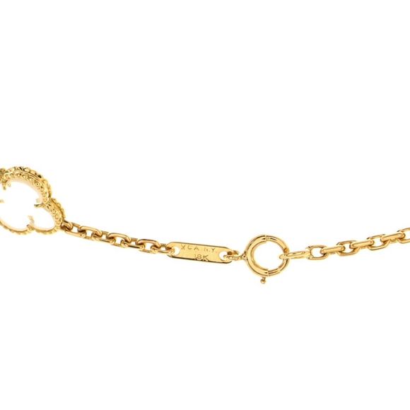 Van Cleef & Arpels Vintage Alhambra 20 Motifs Necklace 18K Yellow Gold and Rock - Picture 4 of 4